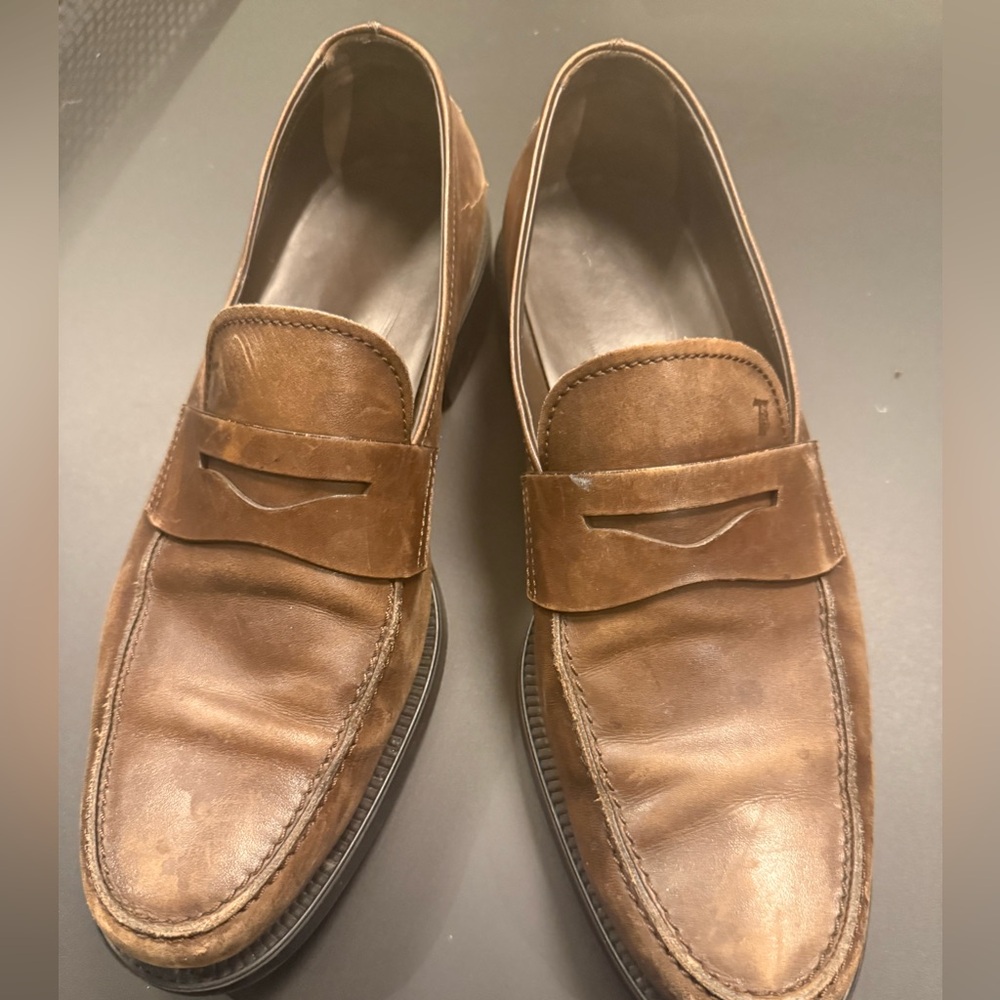 Tod's Tan Leather Men's Loafers